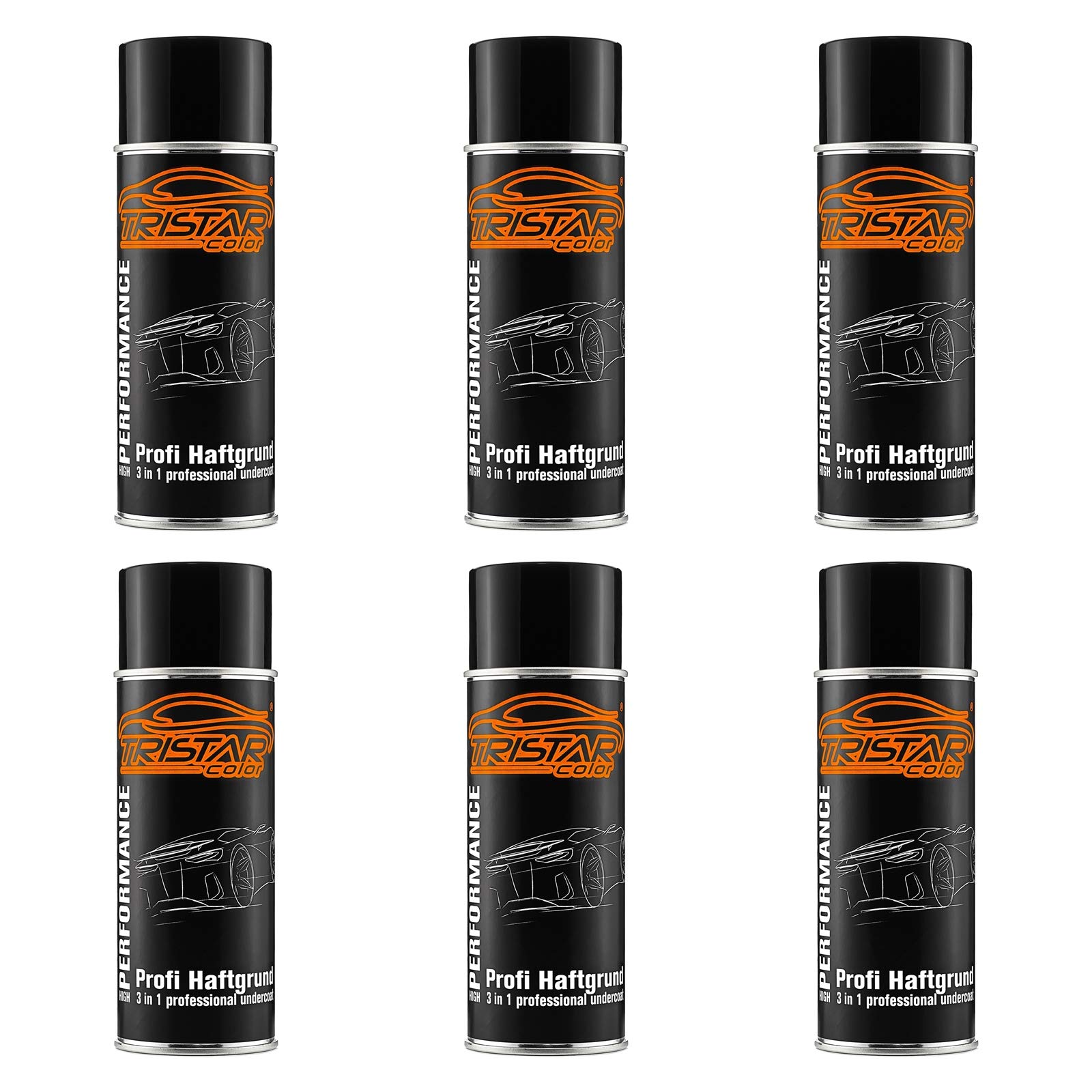 TRISTARcolor 3 in 1 / Rostschutz/Füller/Haftgrund/Spraydose - Sprühdose 6 x 400 ml grau