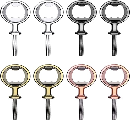 Kit de inserción de abrebotellas de metal, paquete de 8 unidades de acero inoxidable en blanco, accesorios para abrebotellas planas para kits de