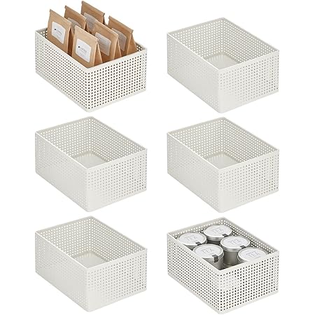 Amazon.com: Nate Home by Nate Berkus Perforated Metal Bin | Essential
