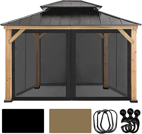Miniatura 8 de CoastShade Toldo de repuesto universal para mosquitera, paredes laterales de 7 pies de altura para toldo de 8 x 8 o 10 x 10 o 10 x 12 pulgadas,