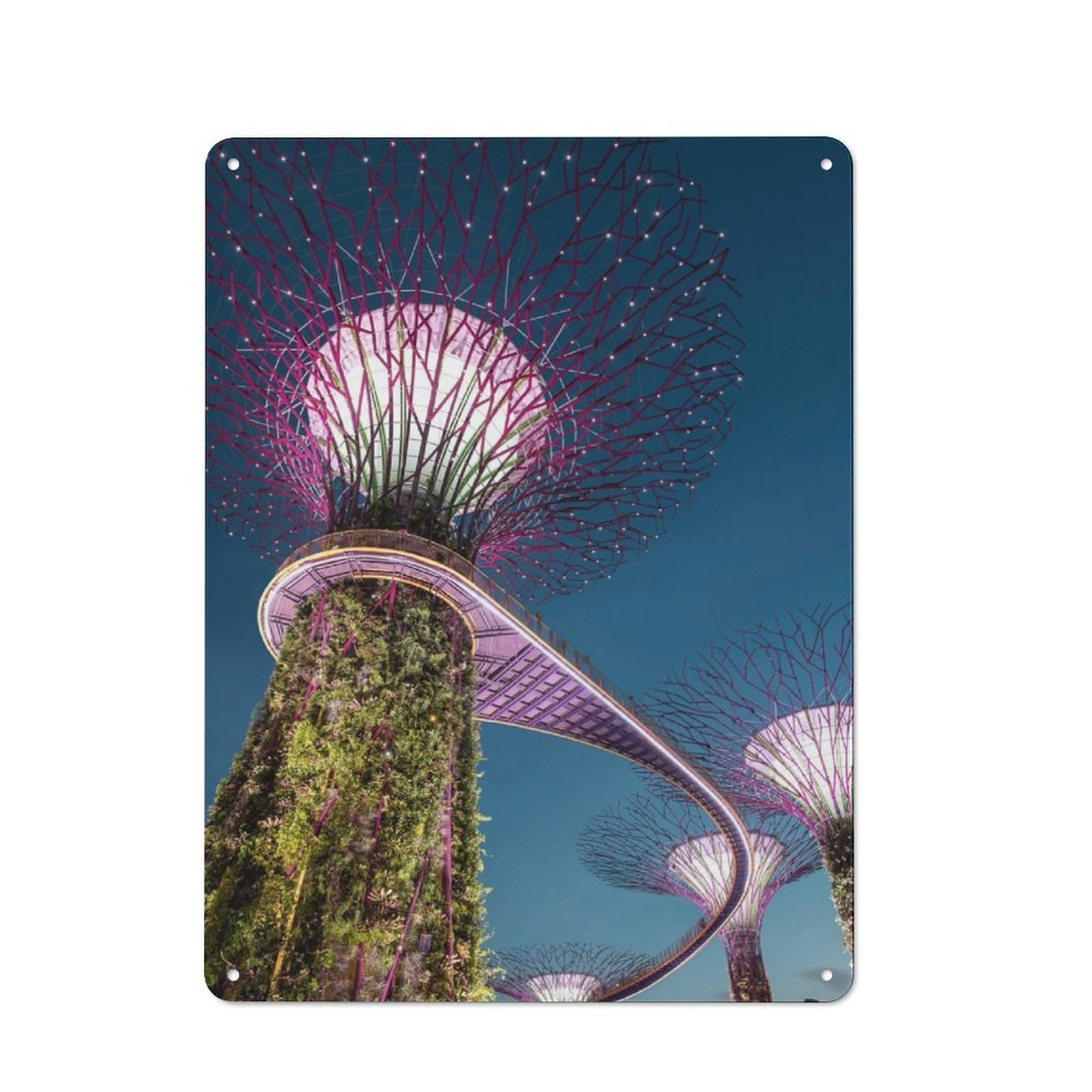 Rustic Metal Sign 40x30cm Featuring Gardens by The Bay for Hallway Wall, for Collectors Decorating Hallways And Entrance Areas
