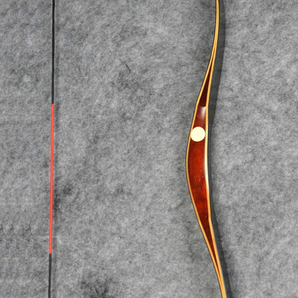 ZSHJGJR Archery Traditional Longbow Handmade Wood One Piece Hunting Bow Horse Bow Left Right Hand 20-50lbs for Shooting Target