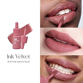 Peripera Ink the Velvet Lip Tint - High Pigment Color, Longwear, Weightless, Gluten-Free, Paraben-Free (046 PINK MAUVE NUDE)