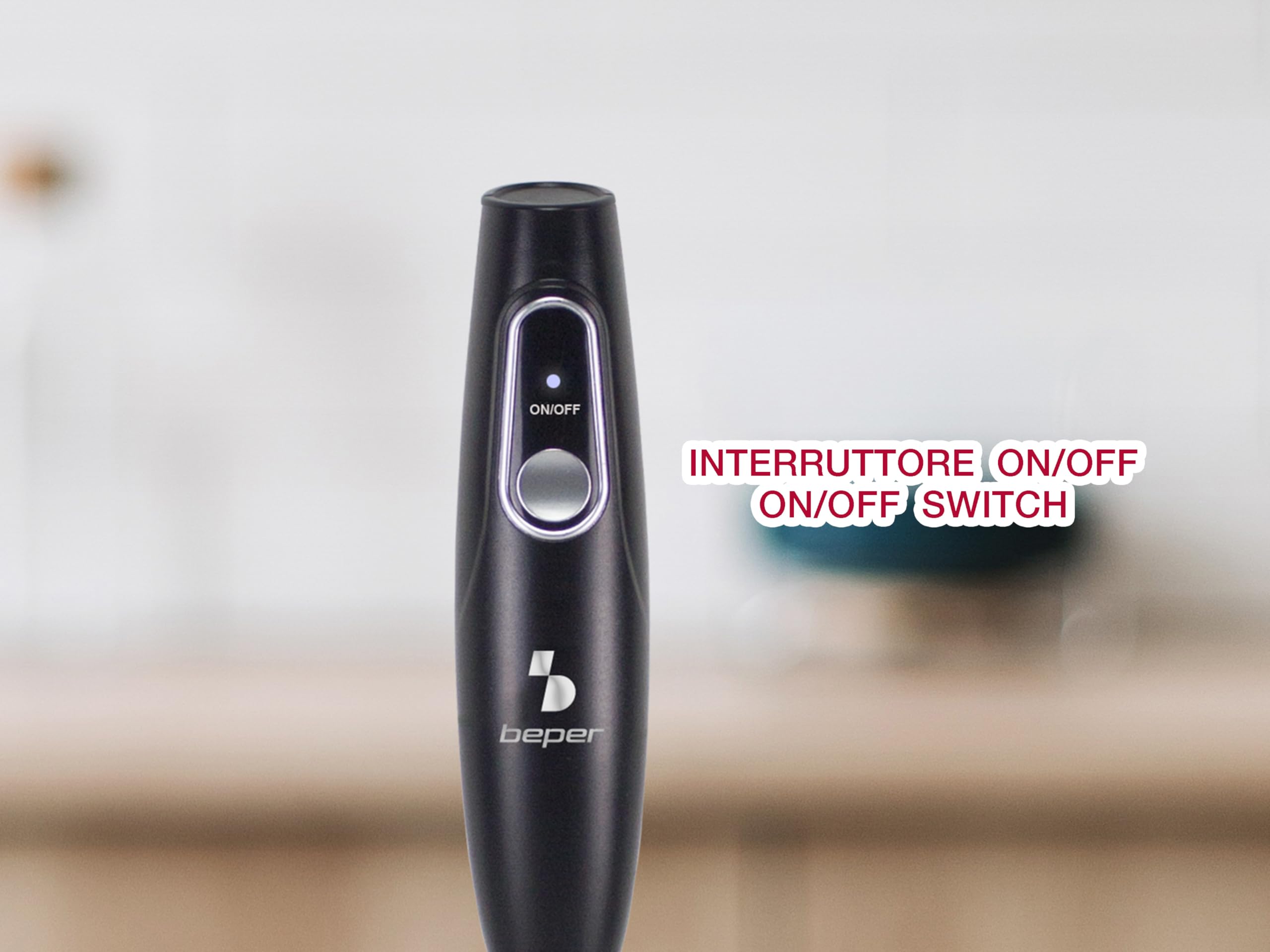 BEPER P102SBA009 Elektryczny spieniacz do mleka z akumulatorem, do mleka z wyjmowaną trzepaczką ze stali nierdzewnej, USB w zestawie, 40 minut pracy baterii, idealny do mleka, czekolady i cappuccino