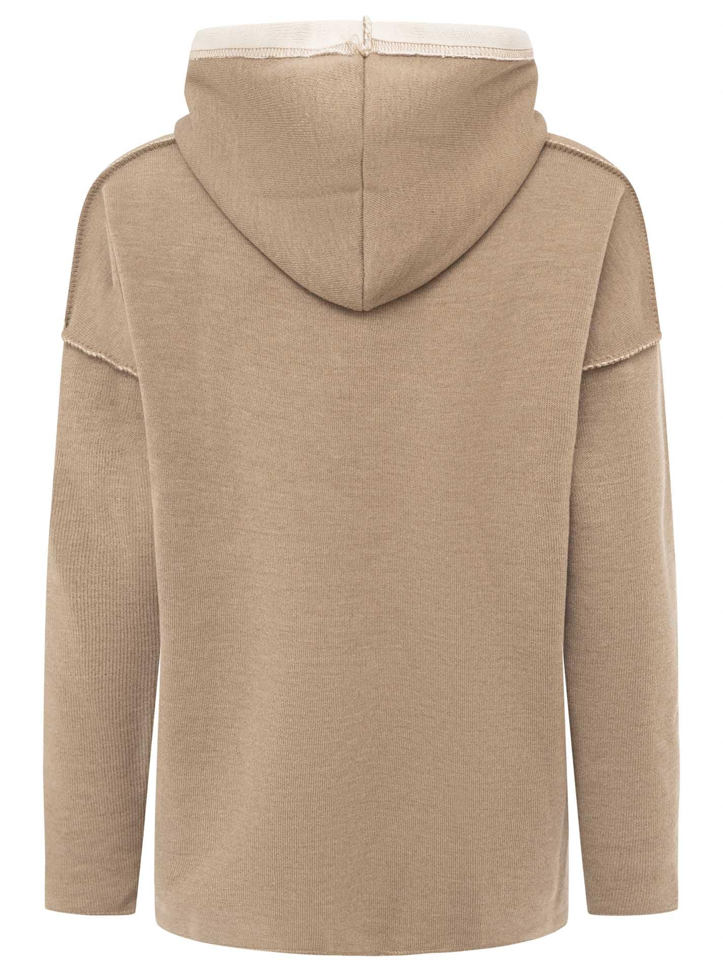 Zwillingsherz Double Face Hoodie Positive Mind - Hochwertiger Oversized Pullover für Damen Frauen – Kuscheliges weiches Sweatshirt mit Kapuze und Kordeln perfekt für Frühling Sommer Herbst Winter