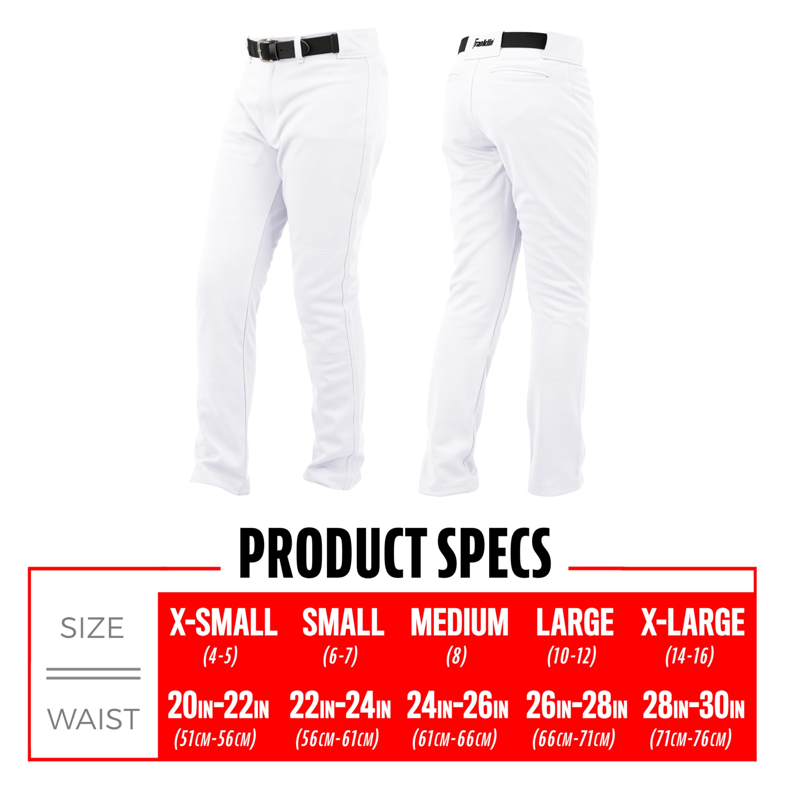Franklin Sports Youth Baseball Pants - Pantalones de béisbol Juveniles Unisex niños