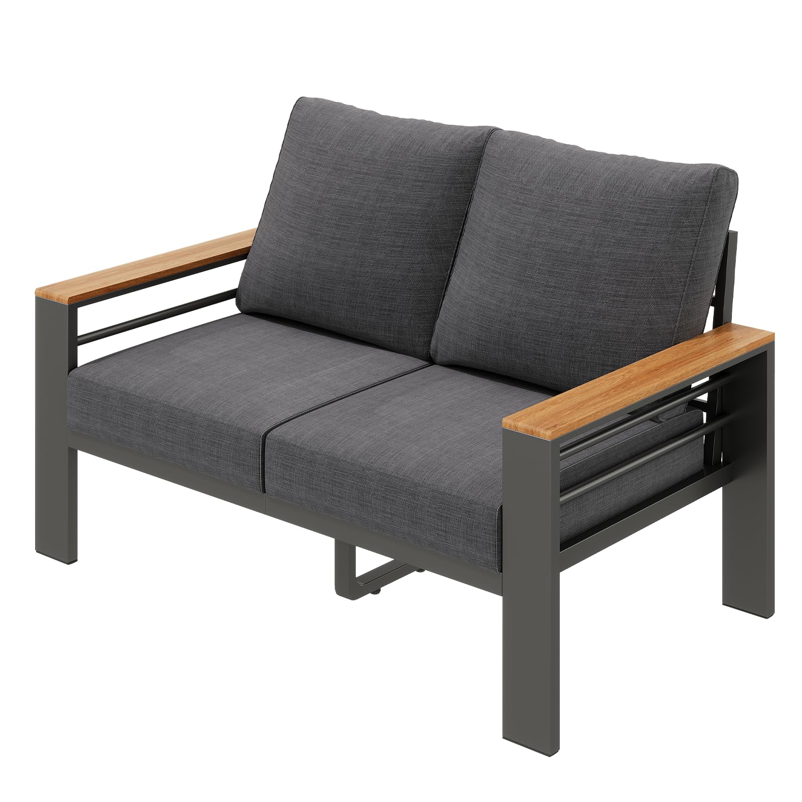 Aoxun Patio Furniture Set, Aluminum Outdoor Furniture with Oversized Seats