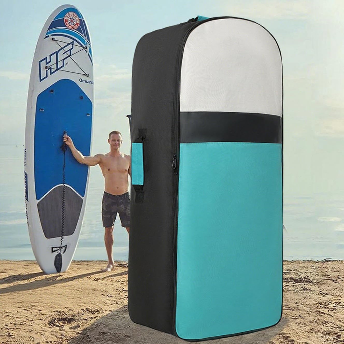 SproutSage - Zaino da viaggio per SUP gonfiabile, stand up paddleboard, borsa a tracolla da 80 l