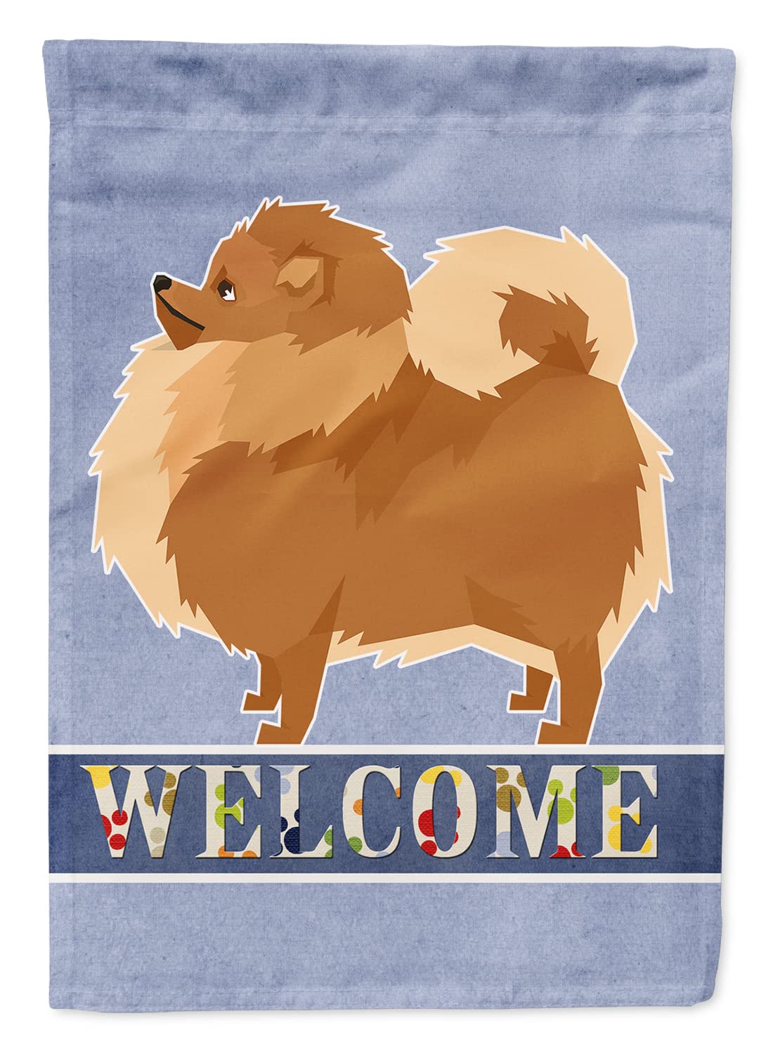 Caroline's Treasures Pomeranian Welcome Flag grand pavillon de canevas décoratif extérieur