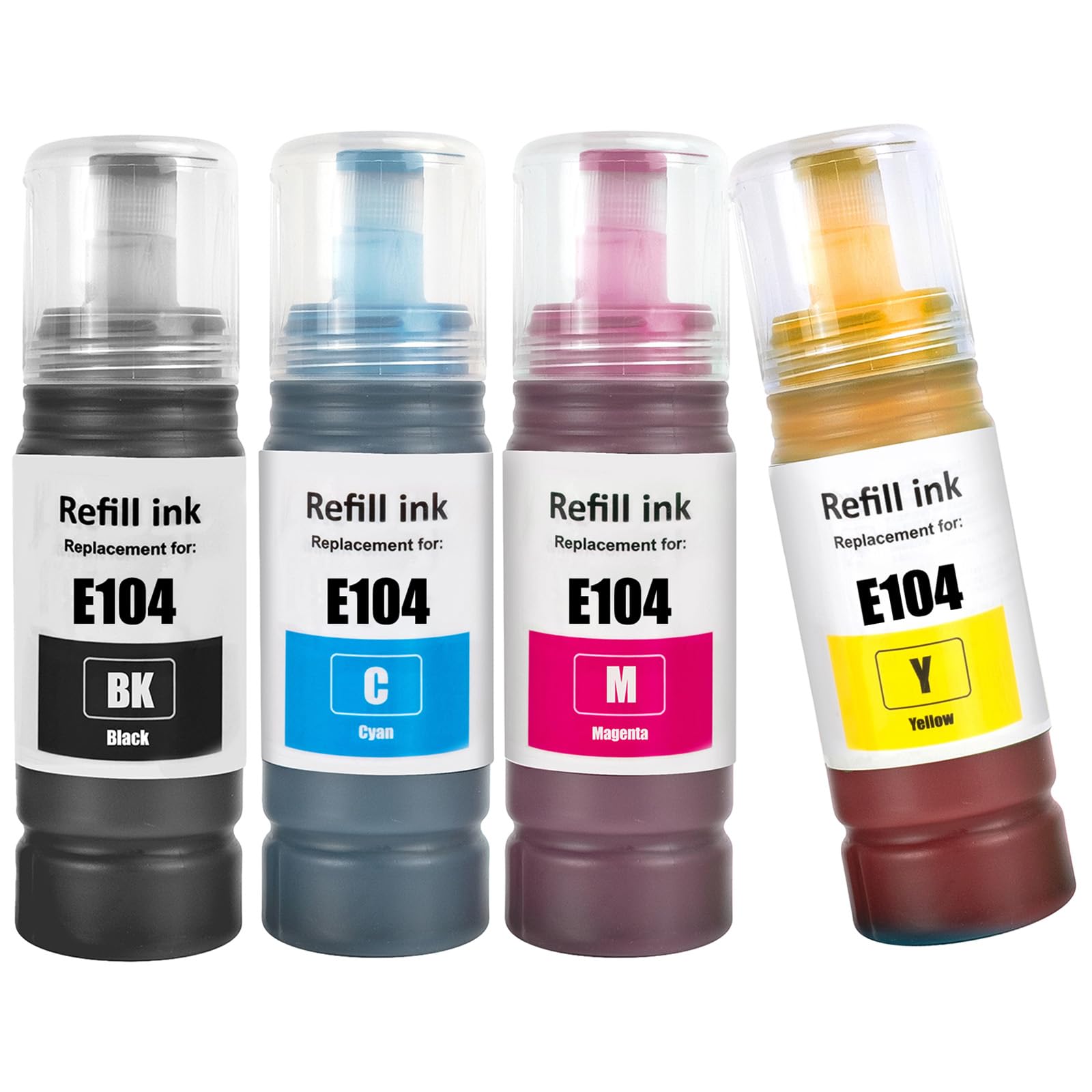 TOPRINT E104 Cartouches d'Encre Compatibles Haute Résolution pour Imprimantes Epson ET-2710/ET-2711/ET-2810 4 Couleurs É