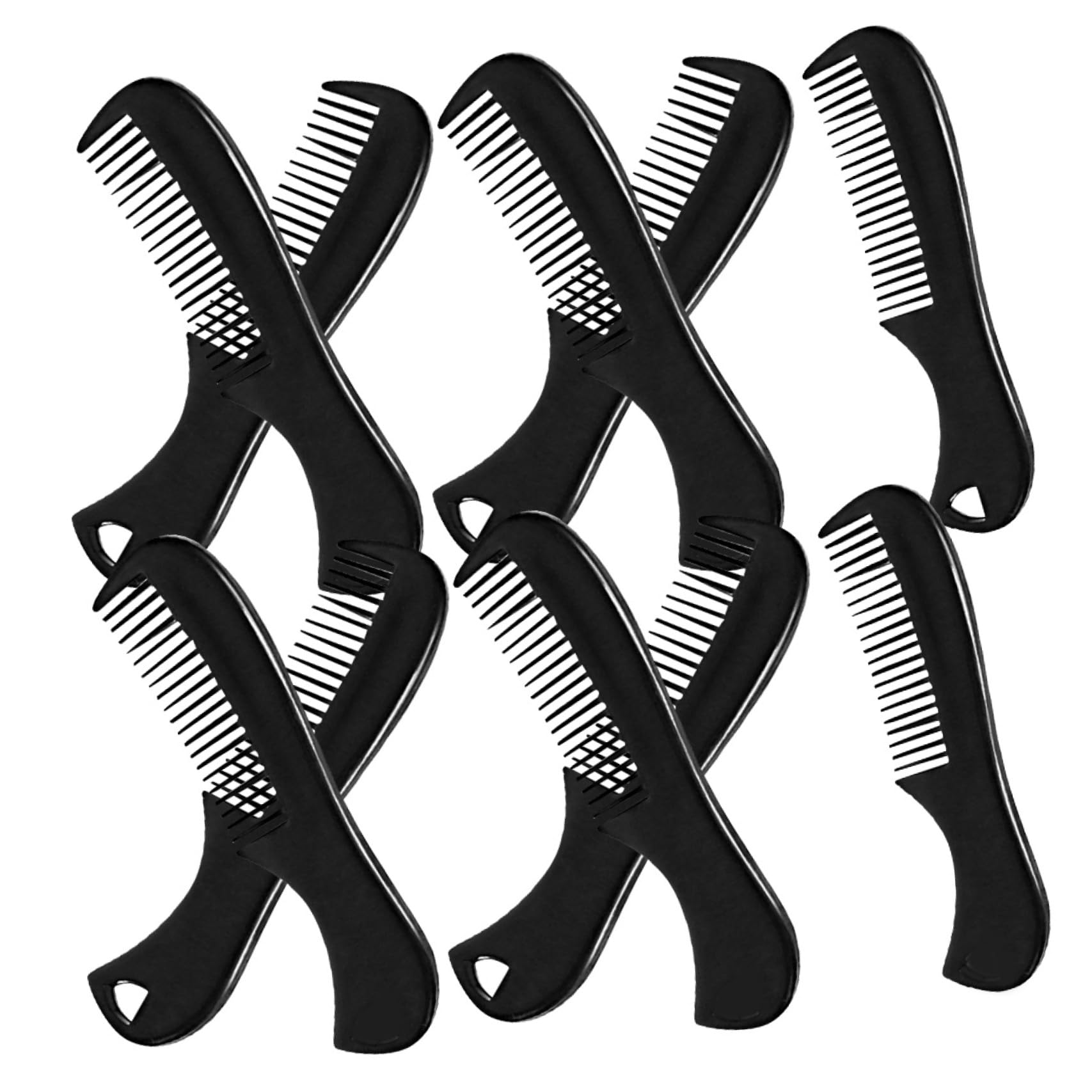 50 Pz mini pettine per barba baffi pettine da massaggio da viaggio codone per acconciature retrò pettini per uomo piastra per barba da uomo plastica Black