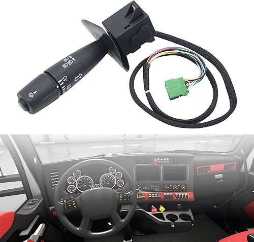 ZZCSZ P27-1067 - Interruptor de señal de giro multifunción conjunto de interruptor de limpiaparabrisas de 8 cables compatible con Kenworth