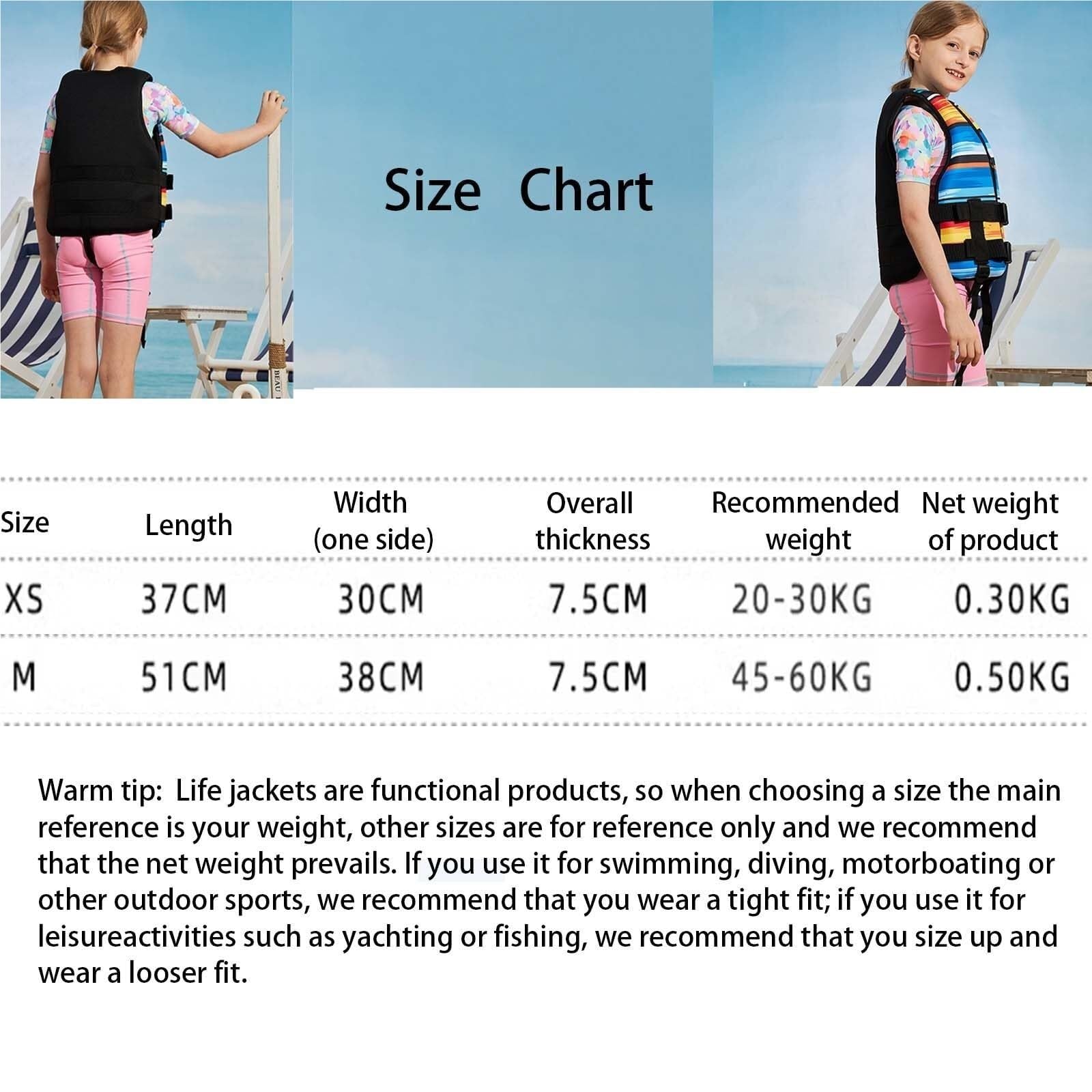 Kayaking Vest Kids Neoprene High Buoyancy Breathable Kayaking Vest for Swimming Training Beach Pool Water Sports Fishing Canoeing Rafting Paddling Outdoor Safety Gear Equipment