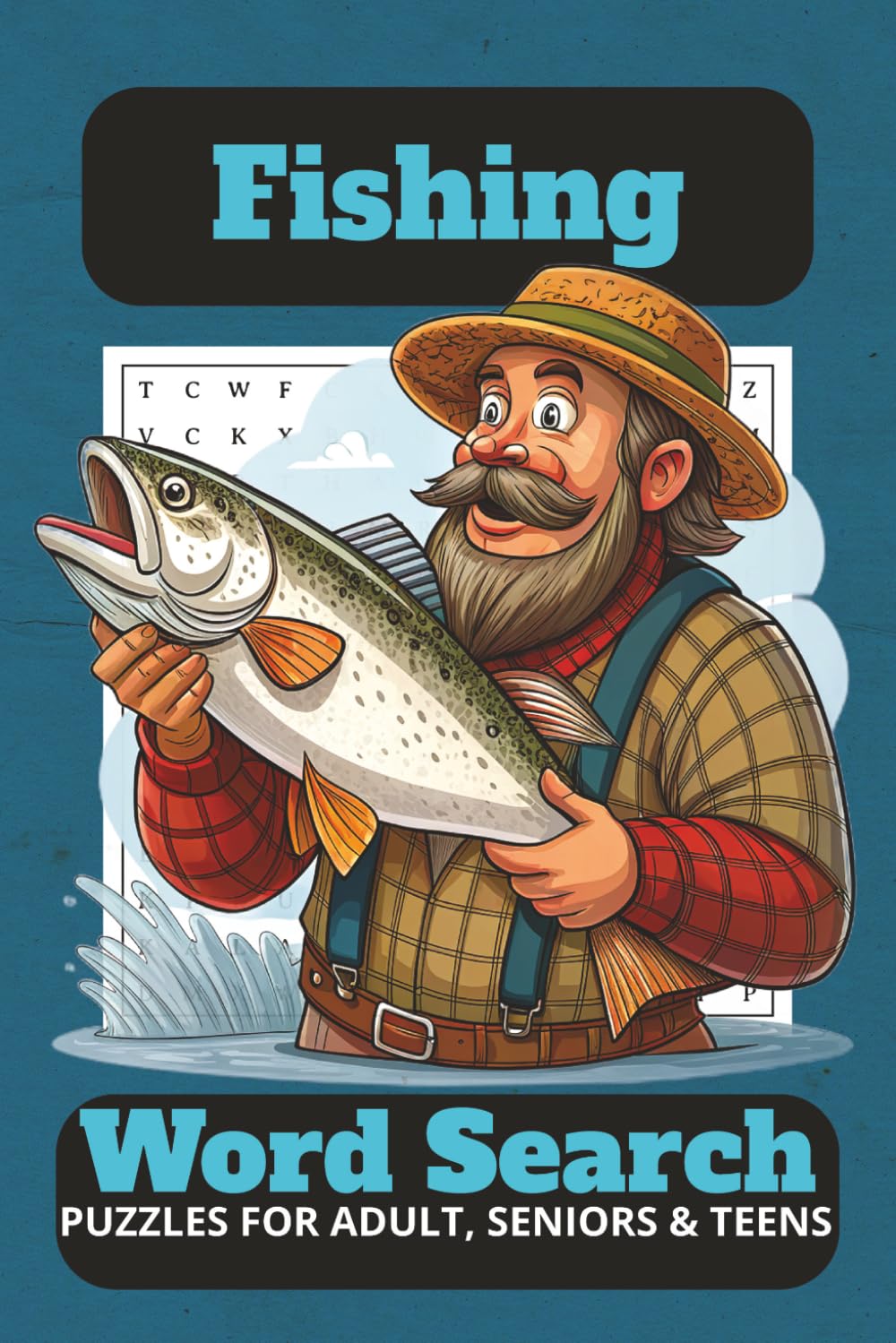 Fishing Word Search Puzzle: Word Searches with Easy to Read Print about Fishing | 6x9 Inches, 110 Pages | 50+ Puzzles | Answers Provided