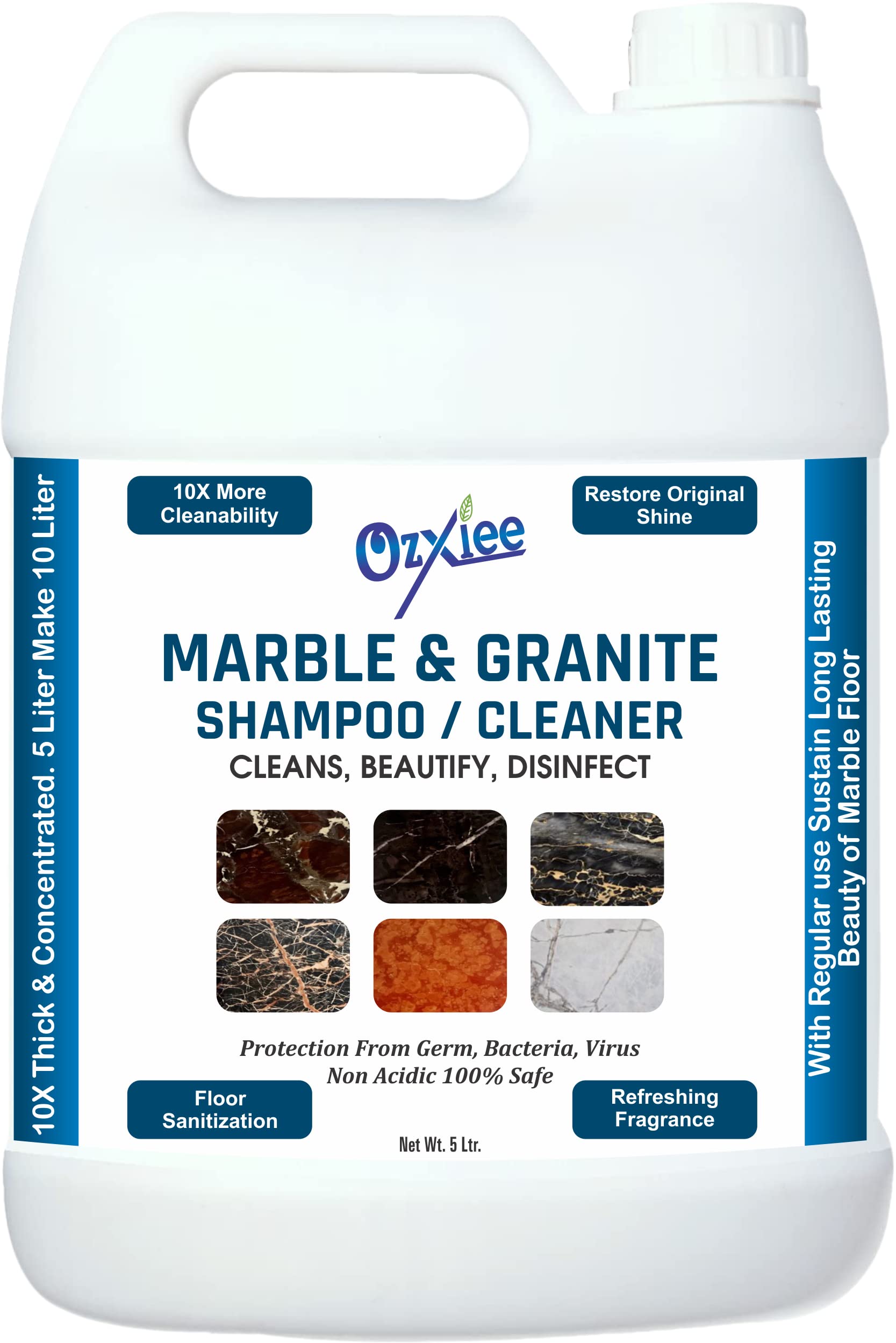 Ozxiee Marble & Granite Floor Cleaner Shampoo (5L) For a Deep Clean | For a Streak-Free Marble Cleaner (B0BV246497) Amazon Price History, Amazon Price Tracker