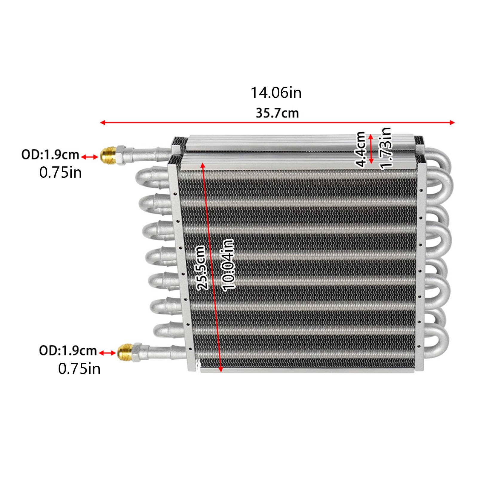 Condensatore d'aria per veicoli efficaci, 16 file, argento | Struttura a due strati per una migliore refrigerazione e ampia vestibilità dell'auto, efficace riduzione della temperatura in
