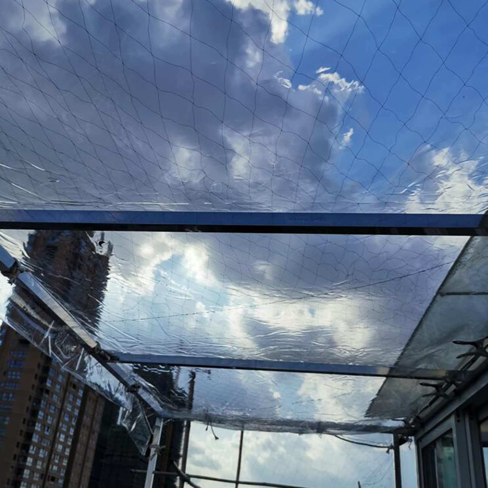 Telone Impermeabile Trasparente 420g/m² - PVC 0.3mm Con Occhielli Per Auto, Barche E Giardino - Foto 11