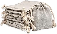 Calary 50 Pack Cotton Muslin Drawstring Bags 2.75x4 Inch Reusable Pouches for Tea, Jewelry, Gifts & Crafts