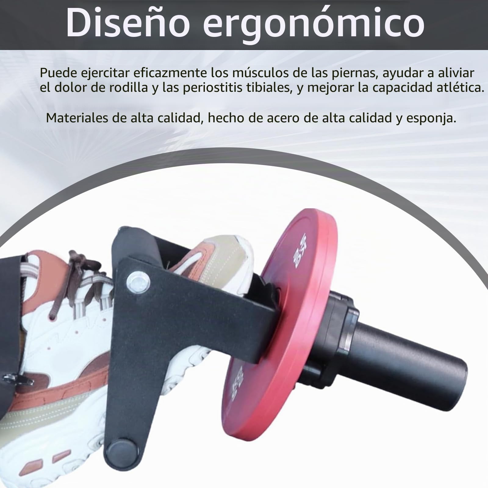 Entrenador de Tibial, Barra Separadora de Piernas para Gimnasio Entrenamiento al Aire Libre Maquina Estirar Piernas con Abrazadera de Barra para Discos de Pesas de 2,5 o 5 cm
