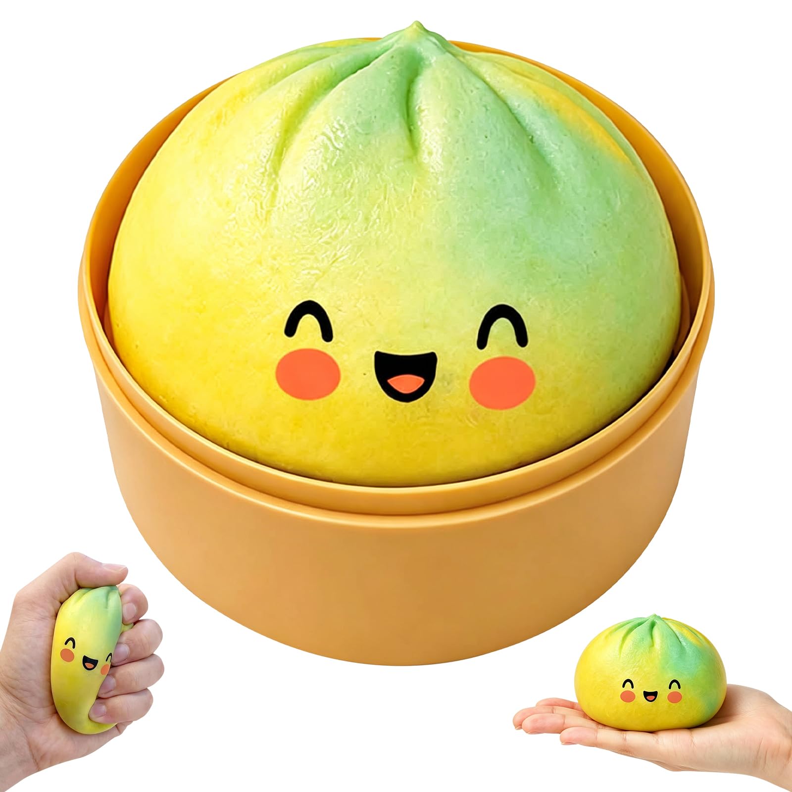 Dumplings Squishy, Giant Mystery Squishy Dumpling Stress Balls, Colorful Dumpling Squishies Sensory Fidget Toys for Anxiety Stress Relief, Soft Squeeze Decompression Toy for Kids Adults