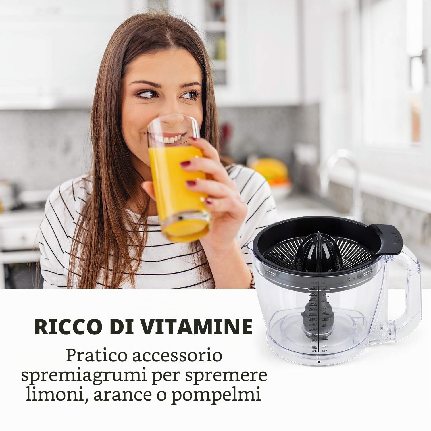 Klarstein Luca - Mixer Multifunzione, Food Processor, 1000 Watt, Regolazione Libera, 6 Modalità, Senza BPA, 3 L, Misurino da 3 l, Spatola, Rosso