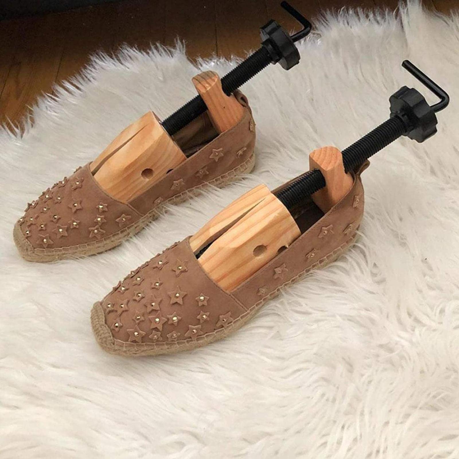 REVAHI Barella per Scarpe, modellatore per Scarpe in Legno di Pino Professionale Liscio Durevole e Pratico, Scarpa per la casa con Piedi Larghi