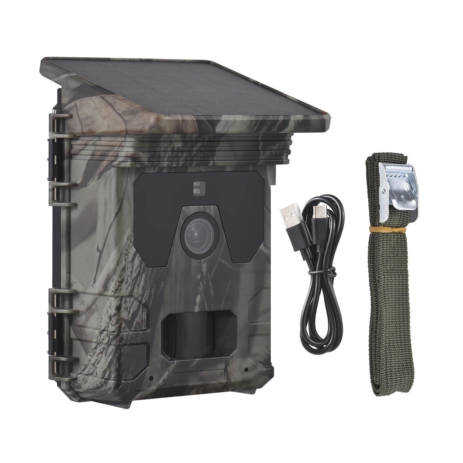 Cámara Vida Silvestre Cámara De Rastreo Visión Nocturna con Energía Solar, Cámaras Caza 4K 50MP, Tiempo Disparo 0,3 S For Monitoreo Vida Silvestre Y Monitoreo Confiable Preciso