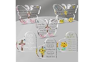 Pinkunn Christian Gifts Religious Gifts for Women Engraved with Bible Verse and Prayers (Butterfly,Heart)