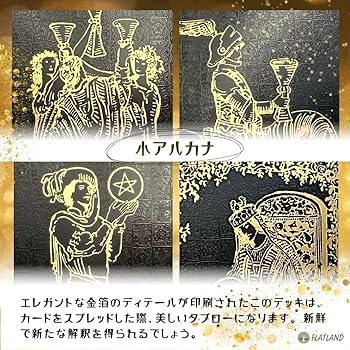 新品　漆黒の金箔エッジ 怖くて優しいタロットカード 全78枚 ブラックナイト 新品 漆黒の金箔エッジ 怖くて優しいタロットカード 全78枚