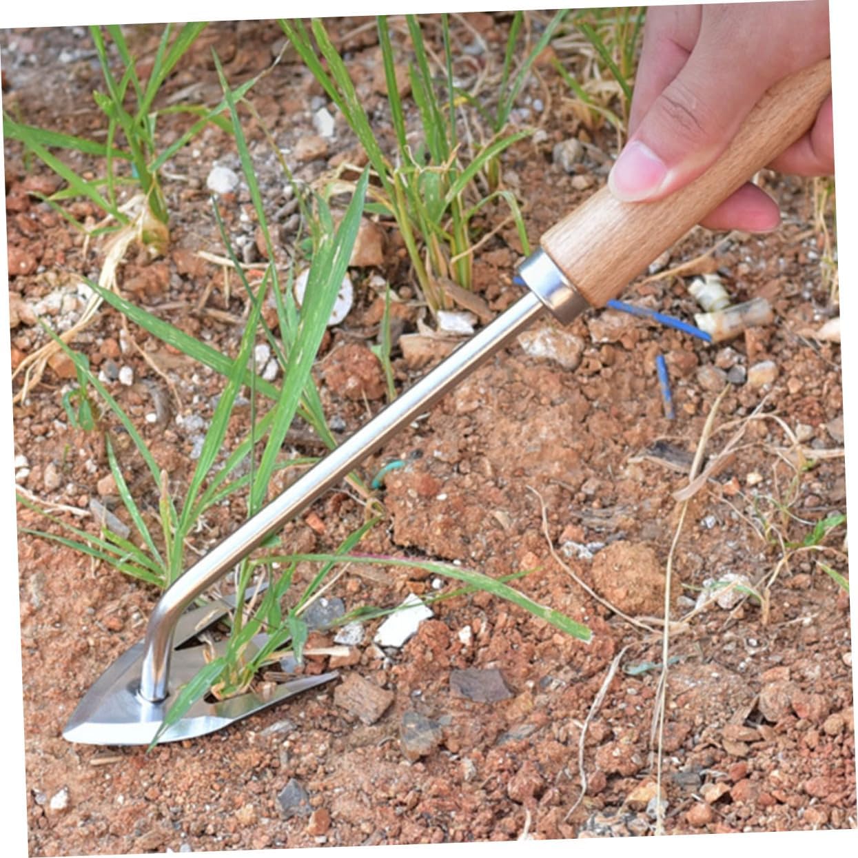 BESPORTBLE 5pcs Portable Manual Weeder Tool Wooden Handle Multi-Function Puller for and Garden Care Ergonomic Design for Reduced Fatigue and Lightweight Uprooting