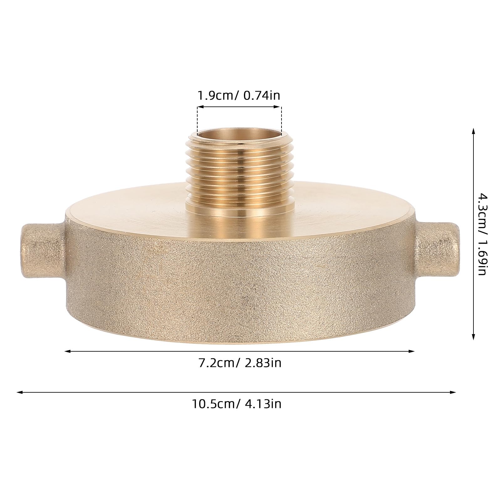 Kisangel Adaptador de hidrante a manguera de jardín, conector de manguera metálico de 2-1/2" hembra x 3/4" GHT macho para riego de flujo rápido y conexión de hidrante de emergencia.