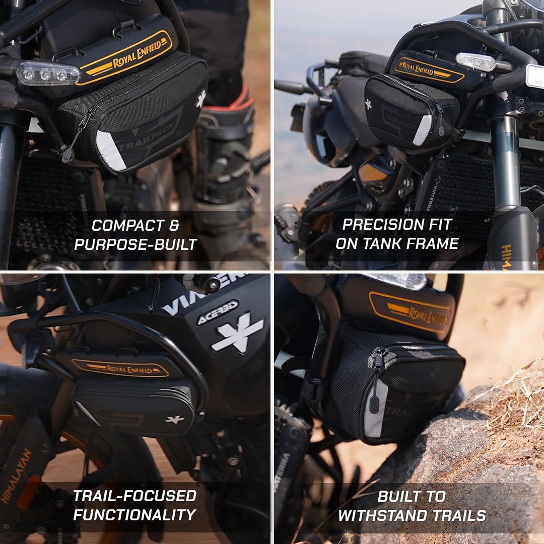 ViaTerra RE Himalayan 450 Trailpack Lite I Motorrad-Sturzbügeltaschen (4 l Fassungsvermögen), gebaut für Off-Road-Frontrahmen