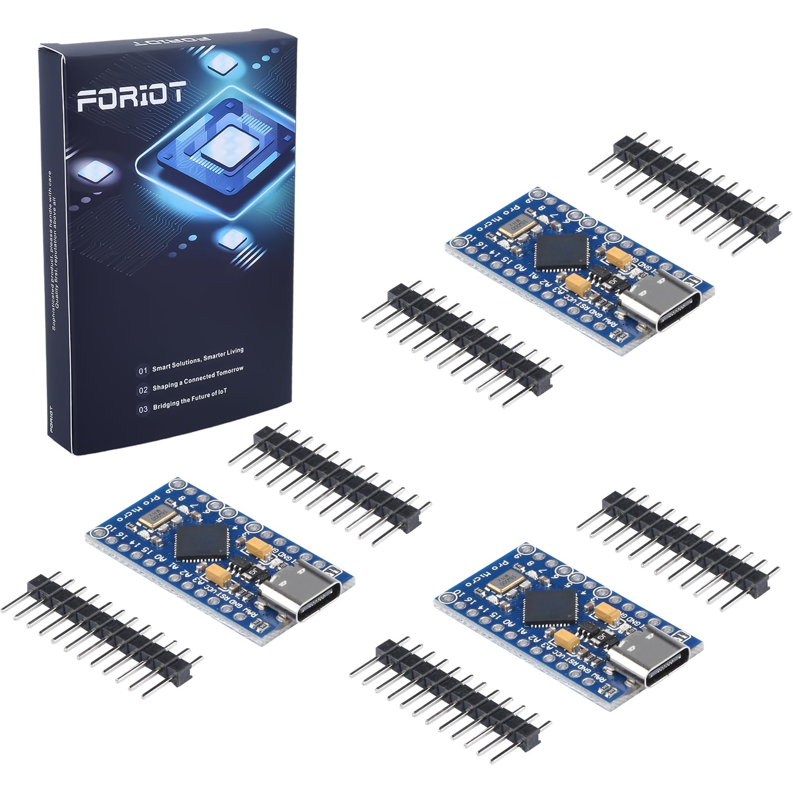 Amazon.co.jp: FORIOT 3個 Pro Micro At-mega32U4モジュール Type C