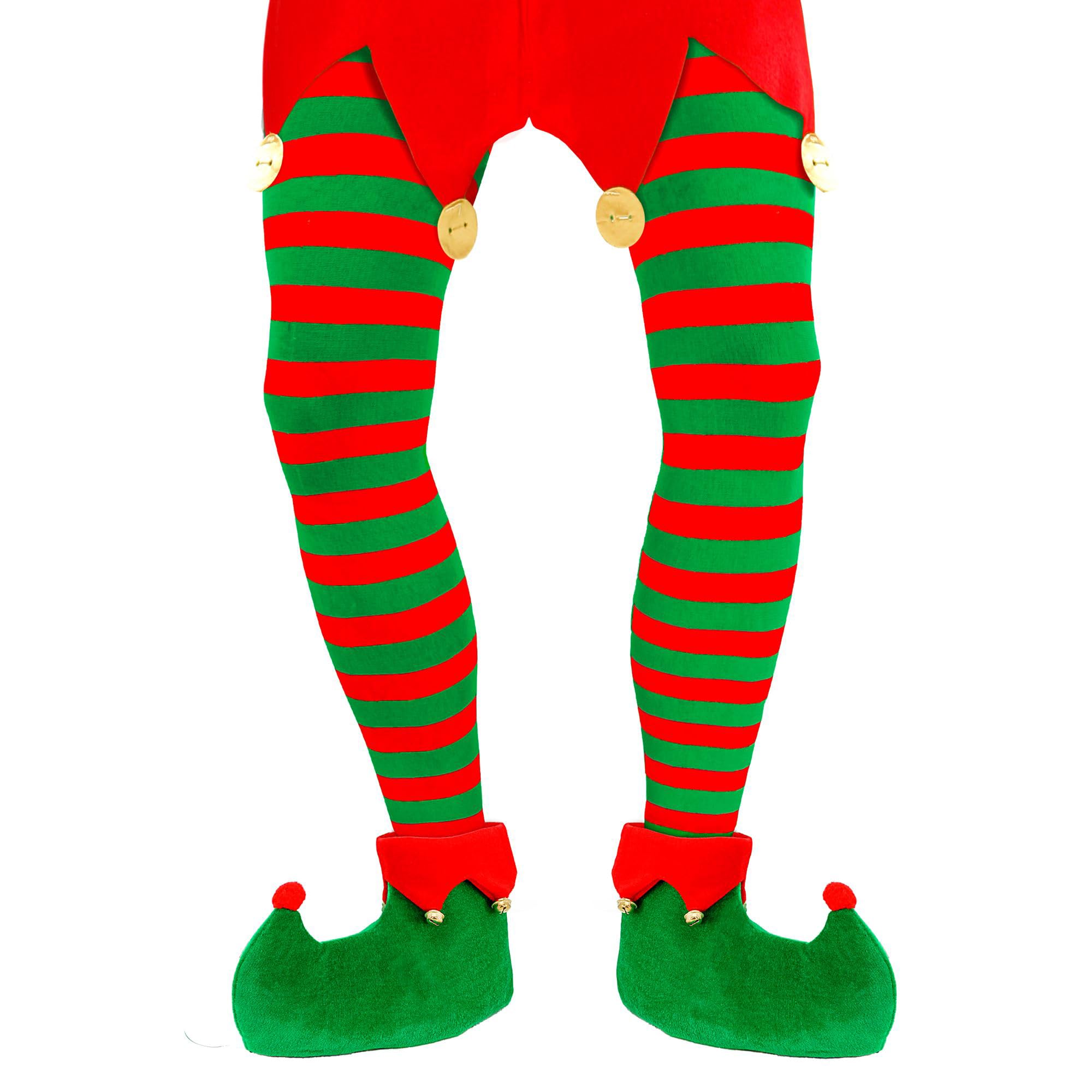 W WIDMANN MILANO Party Fashion - Men's Striped Tights, Elf, Joker, Jester, Goblin, Clown, Halloween, Carnival, Theme Parties, 70 DEN