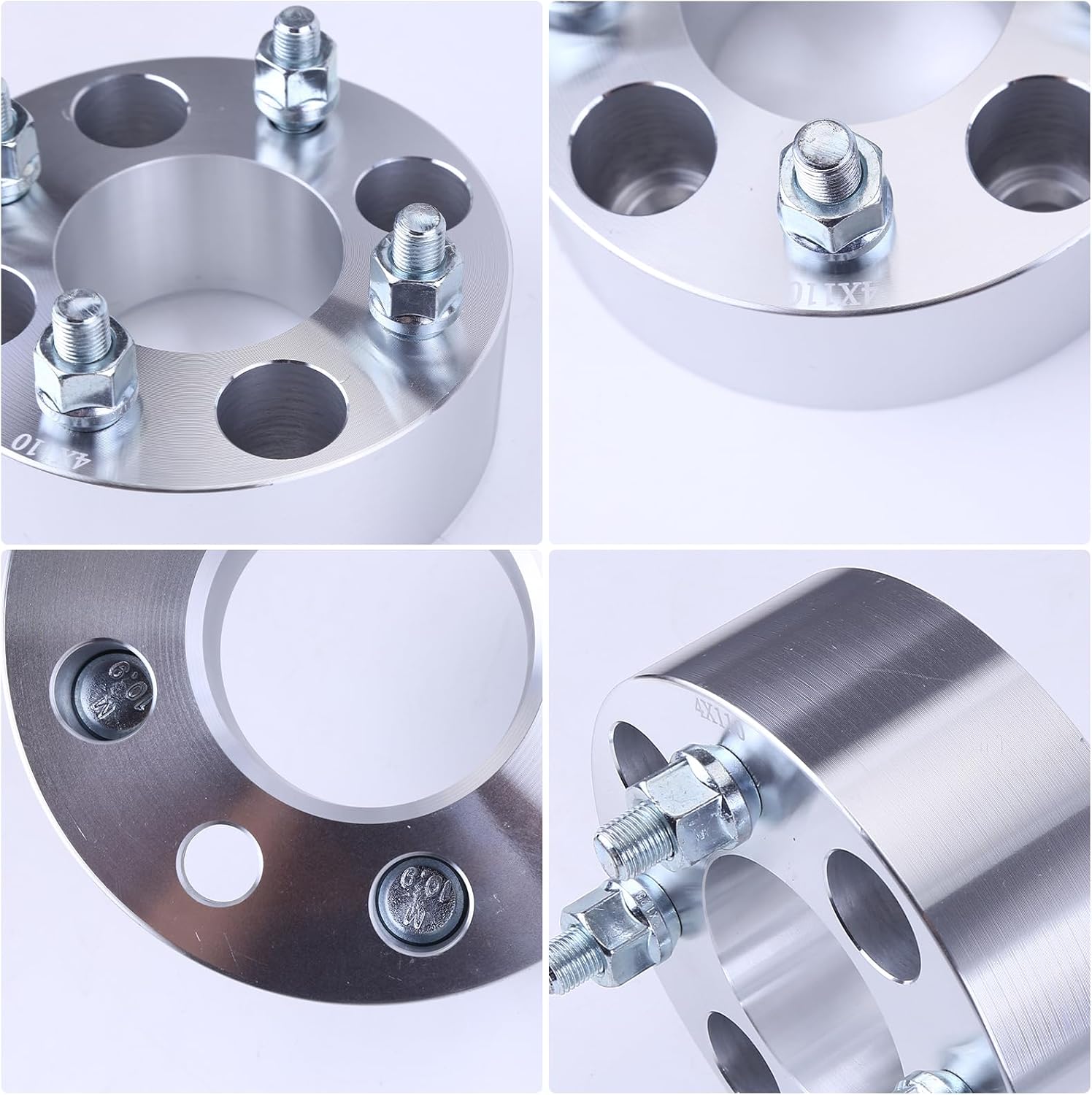 4x110mm UTV Wheel Spacers Compatible with CFMoto Uforce 1000 UTV 2019 2020 2021 2022 2023 2024, 4PCS 2inch Flange Hubcentric Wheel Adapters Spacers with 12x1.5 Studs 68mm