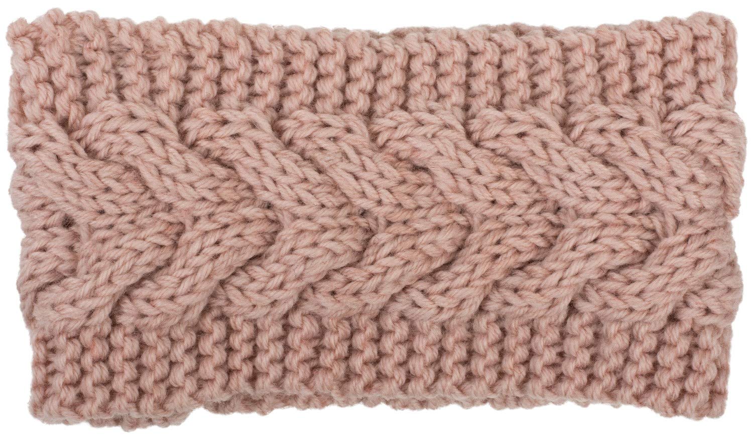 styleBREAKER headband chunky knit with plait pattern, hairband, headband, ladies 04026005, Colour:Rose