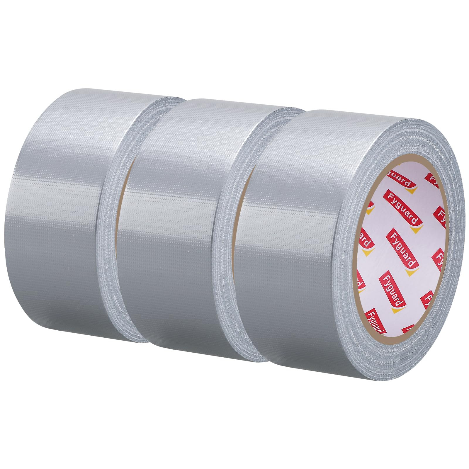 Fyguard 3 Rolls Duct Tape Silver-Gray, 48mm x 28m Gaffer Tape 210μ Waterproof Repair Tape for Indoor and Outdoor Repair Fastening Reinforcing (84m in Total)