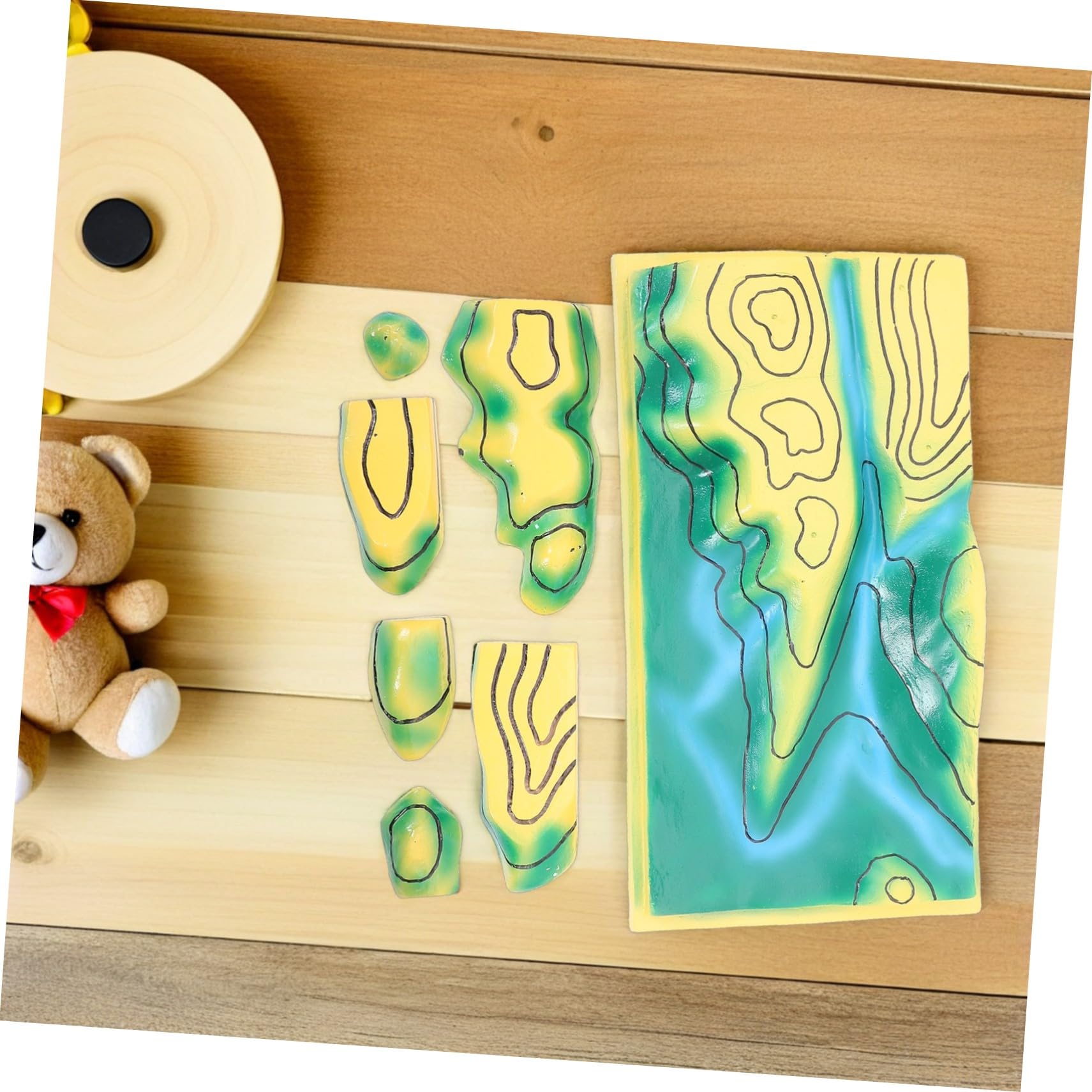 BESPORTBLE Mappa delle Curve Terreno in Plastica Strumento Didattico Scolastico per Studenti di Geografia per Lezioni di Scienze e Apprendimento Interattivo