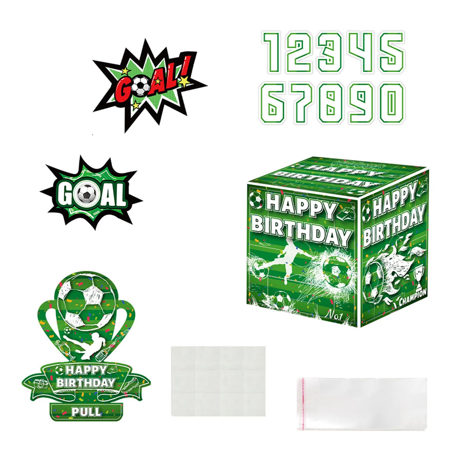 Piceioep Exciting Money Pulling Game Decorations for Parties and Group Activities Birthday Party Gift Box Soccer Lover Party Accessories