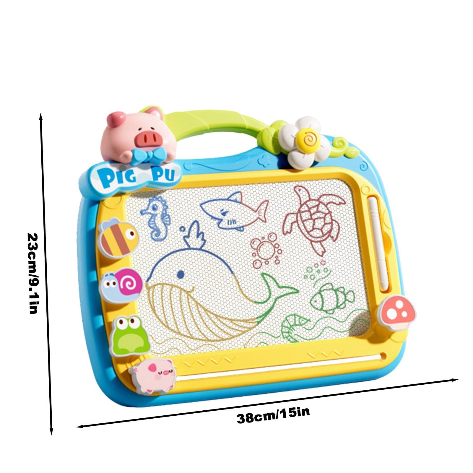 Tablero de Dibujo magnético para niños pequeños, Tablero magnético para garabatear - de Dibujo de Dibujos Animados - Juguetes educativos multifuncionales de Aprendizaje