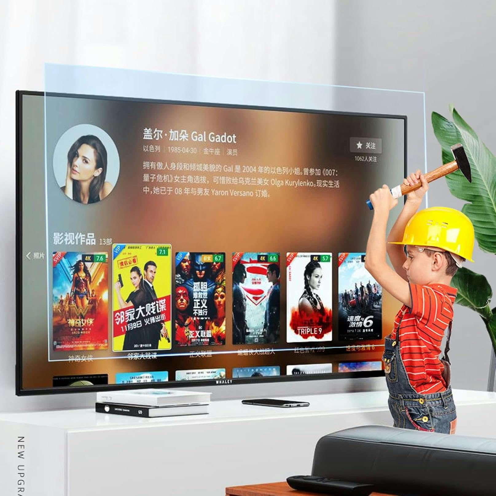 Pellicola Protettiva per Schermo TV Anti Luce Blu da 32 Pollici Pellicola Protettiva Opaca antiriflesso Pellicola Protettiva per Monitor Ultra Trasparente, Tasso antiriflesso Fino al 90%
