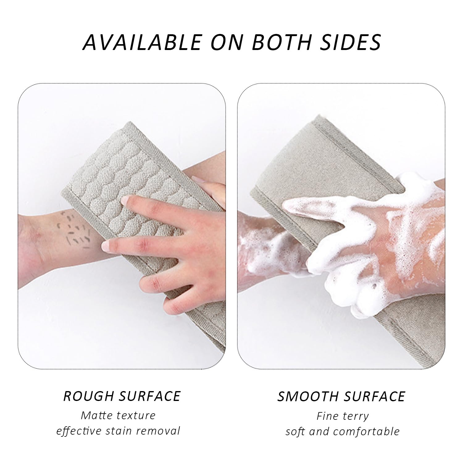 Estropajo para la espalda para ducha baño gris