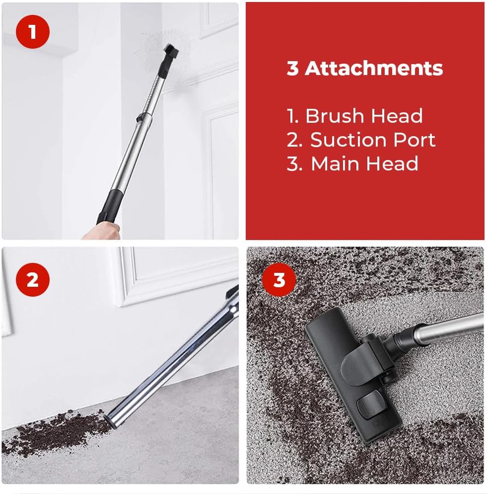 Milex Cyclonic Vacuum Cleaner with 3.5L dust bin highlighted