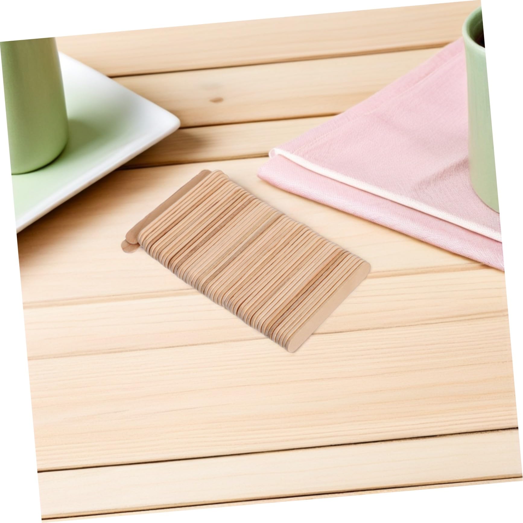 1000 Pièces Lot de Bâtonnets Bois Naturels pour Bricolage Garçon Fille Sticks Lisses sans Éclats pour Projets Artistiques Fournitures Scolaires et Activités Manuelles