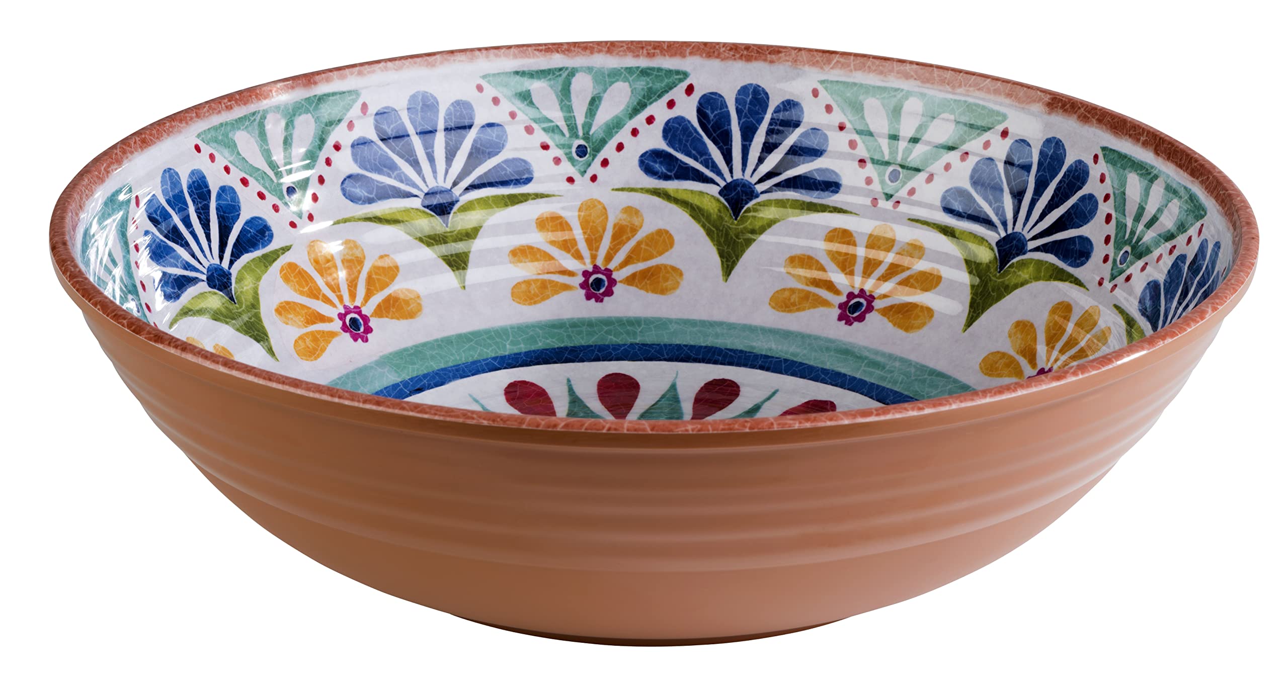 Ciotola ARABESQUE in Melamina 31 x 9 cm Beige Blu