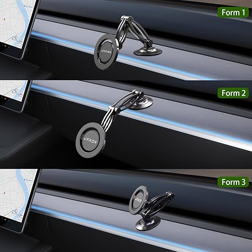 Miniatura 4 de Soporte de teléfono para automóvil Mag-Safe, brazo magnético de 3 ejes ajustable de 1080 para tablero de instrumentos y parabrisas, base adhesiva