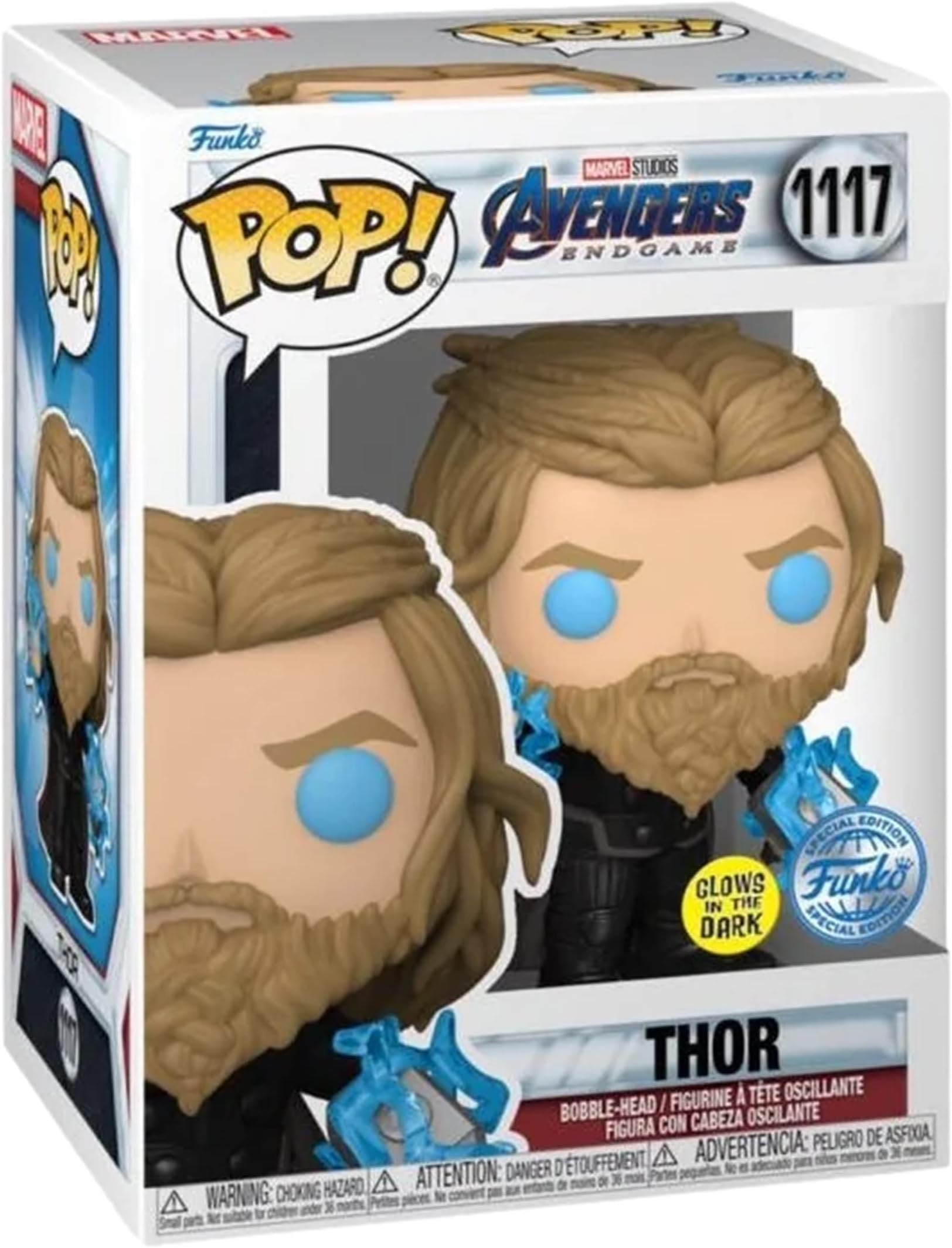 Funko Pop Marvel End Game #1117 Thor with Thunder Vinyl Figure Chalice Collectibles Exclusive