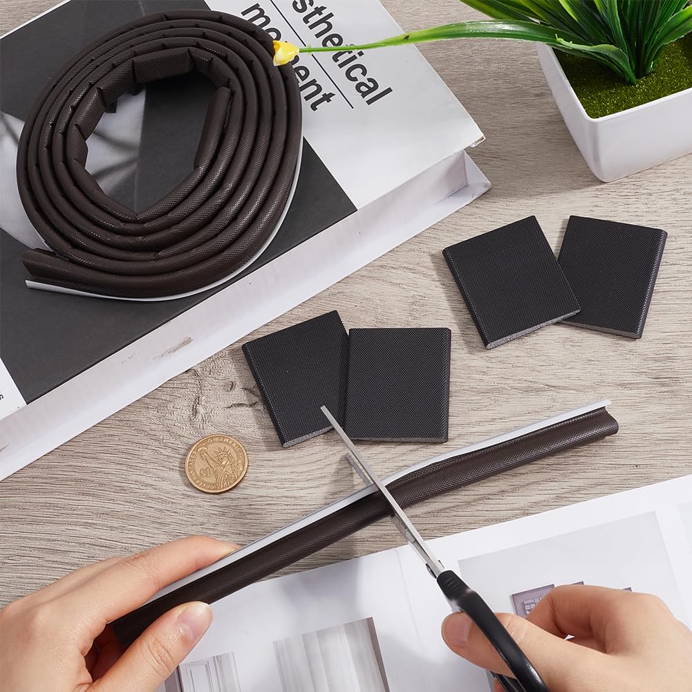 GORGECRAFT 5m x 12mm Weather Stripping Door Seal Strip Soundproof Q Foam Kerf Door Frame Weatherstrip with Slot Card Installation 4Pcs Corner Seals for Draft Stopper Windows Gaps Filler Black - Image 3