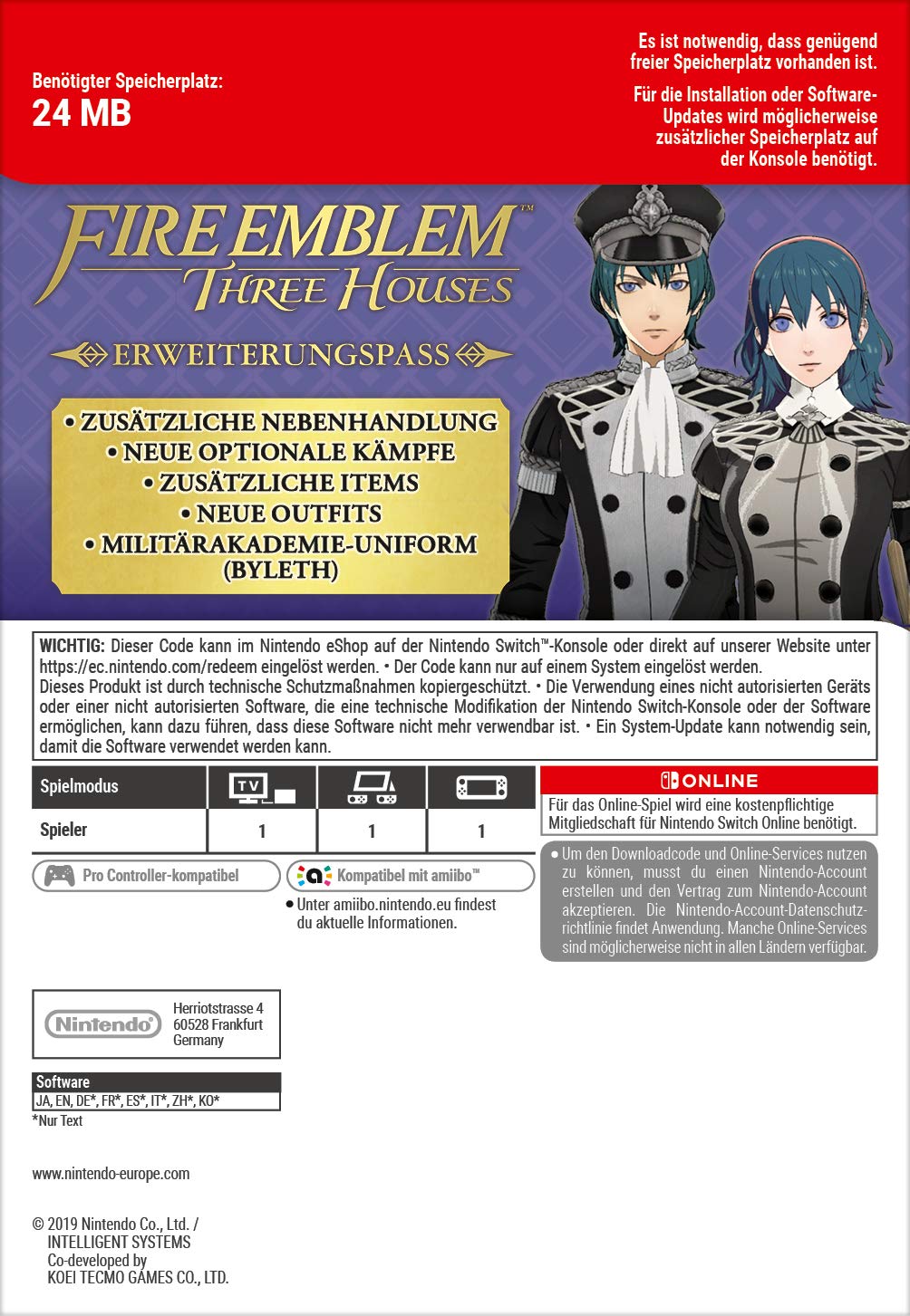 Fire Emblem Three Houses - Expansion Pass | Switch - Download Code
