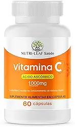 Vitamina C 1000mg Alta Absorção – Cápsulas Antioxidantes para Imunidade, Energia e Defesa Natural – Suporte ao Colágeno, Pele Saudável e Proteção Celular – NUTRI-LEAF Saúde